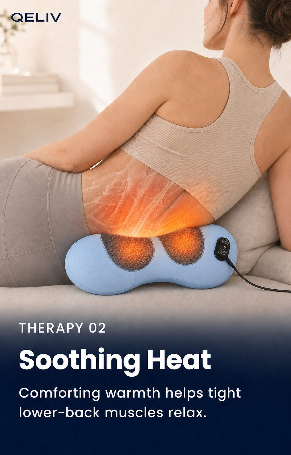 Qeliv™ 3-in-1 Back Massager for Sciatica and Lower Back Pain