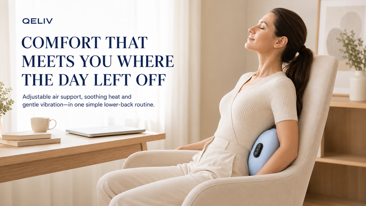 Qeliv™ 3-in-1 Back Massager for Sciatica and Lower Back Pain