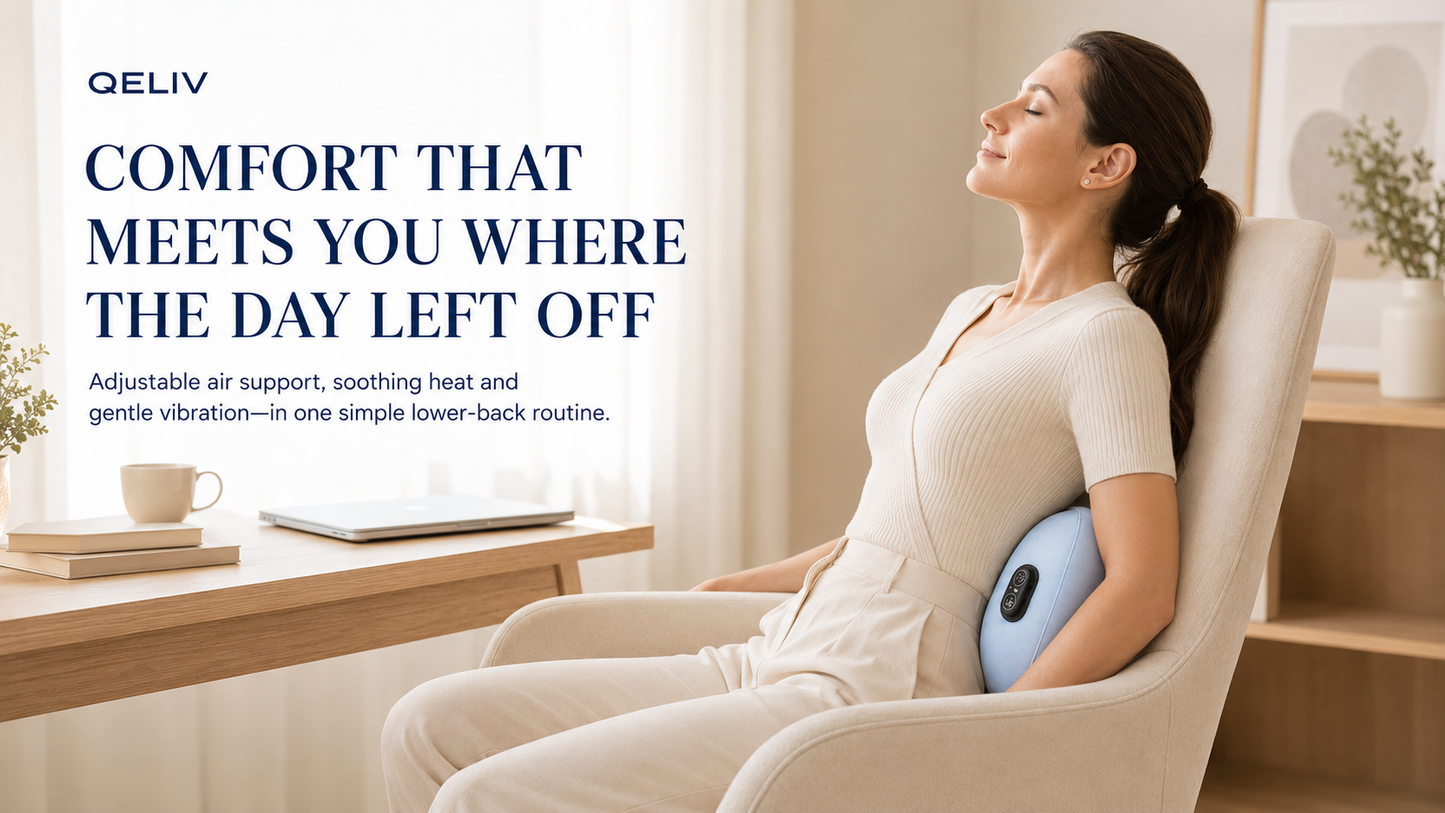 Qeliv™ 3-in-1 Back Massager for Sciatica and Lower Back Pain